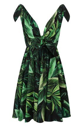 Женское хлопковое платье DOLCE & GABBANA зеленого цвета по цене 99500 руб., арт. F6I3KT/HS5HE | Фото 1 Женское хлопковое платье DOLCE & GABBANA зеленого цвета, арт. F6I3KT/HS5HE | Фото 1
