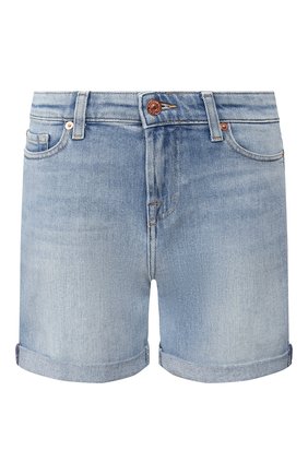 Женские джинсовые шорты 7 FOR ALL MANKIND голубого цвета по цене 12850 руб., арт. JSWUA500IH | Фото 1 Женские джинсовые шорты 7 FOR ALL MANKIND голубого цвета, арт. JSWUA500IH | Фото 1