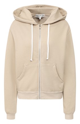 Женский хлопковая толстовка WILDFOX бежевого цвета по цене 14550 руб., арт. WFL40A000 | Фото 1 Женский хлопковая толстовка WILDFOX бежевого цвета, арт. WFL40A000 | Фото 1