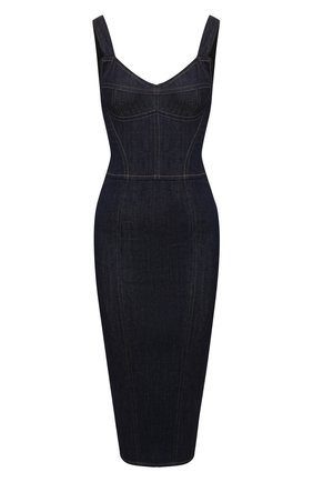 Женское джинсовое платье DOLCE & GABBANA темно-синего цвета по цене 127500 руб., арт. F6C3CD/G898Z | Фото 1 Женское джинсовое платье DOLCE & GABBANA темно-синего цвета, арт. F6C3CD/G898Z | Фото 1
