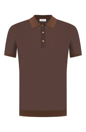 Мужское хлопковое поло BRIONI коричневого цвета по цене 75150 руб., арт. UMR40L/P9K21 | Фото 1 Мужское хлопковое поло BRIONI коричневого цвета, арт. UMR40L/P9K21 | Фото 1 (Рукава: Короткие; Материал внешний: Хлопок; Длина (для топов): Стандартные; Застежка: Пуговицы; Региональные ограничения белый список (Axapta Mercury): RU)