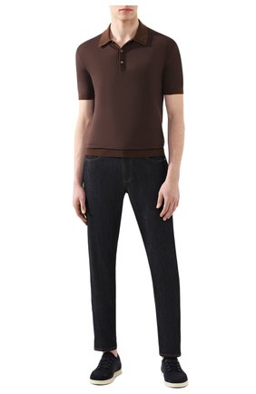 Мужское хлопковое поло BRIONI коричневого цвета по цене 75150 руб., арт. UMR40L/P9K21 | Фото 2 Мужское хлопковое поло BRIONI коричневого цвета, арт. UMR40L/P9K21 | Фото 2 (Рукава: Короткие; Материал внешний: Хлопок; Длина (для топов): Стандартные; Застежка: Пуговицы; Региональные ограничения белый список (Axapta Mercury): RU)