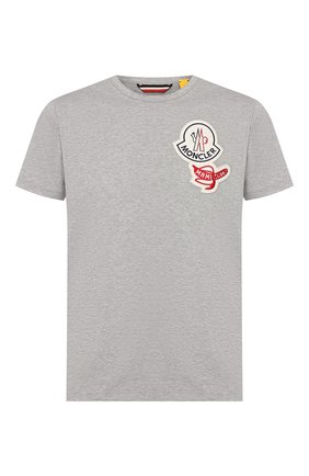 Мужская хлопковая футболка 2 moncler 1952 MONCLER GENIUS серого цвета по цене 16800 руб., арт. F1-092-8C712-00-8390T | Фото 1 Мужская хлопковая футболка 2 moncler 1952 MONCLER GENIUS серого цвета, арт. F1-092-8C712-00-8390T | Фото 1