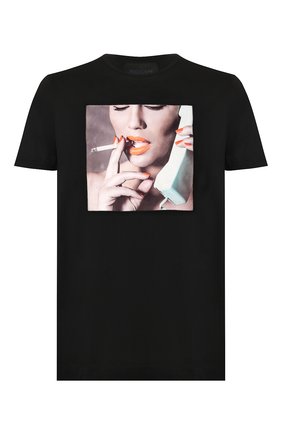 Мужская хлопковая футболка LIMITATO черного цвета по цене 12100 руб., арт. ADDICT/T-SHIRT | Фото 1 Мужская хлопковая футболка LIMITATO черного цвета, арт. ADDICT/T-SHIRT | Фото 1
