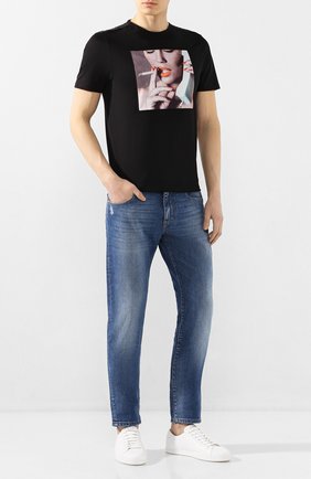 Мужская хлопковая футболка LIMITATO черного цвета по цене 12100 руб., арт. ADDICT/T-SHIRT | Фото 2 Мужская хлопковая футболка LIMITATO черного цвета, арт. ADDICT/T-SHIRT | Фото 2