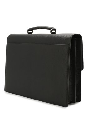 Мужской кожаный портфель BRIONI черного цвета, арт. 0IUF0L/04702 | Фото 3 (Материал: Натуральная кожа; Размер: large)