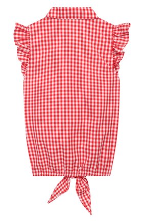 Детское хлопковая блузка SONIA RYKIEL ENFANT красного цвета по цене 6995 руб., арт. 20S1SH07 | Фото 2 Детское хлопковая блузка SONIA RYKIEL ENFANT красного цвета, арт. 20S1SH07 | Фото 2