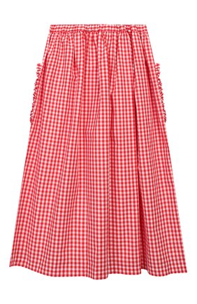 Детская хлопковая юбка SONIA RYKIEL ENFANT красного цвета по цене 9360 руб., арт. 20S1SK07 | Фото 2 Детская хлопковая юбка SONIA RYKIEL ENFANT красного цвета, арт. 20S1SK07 | Фото 2
