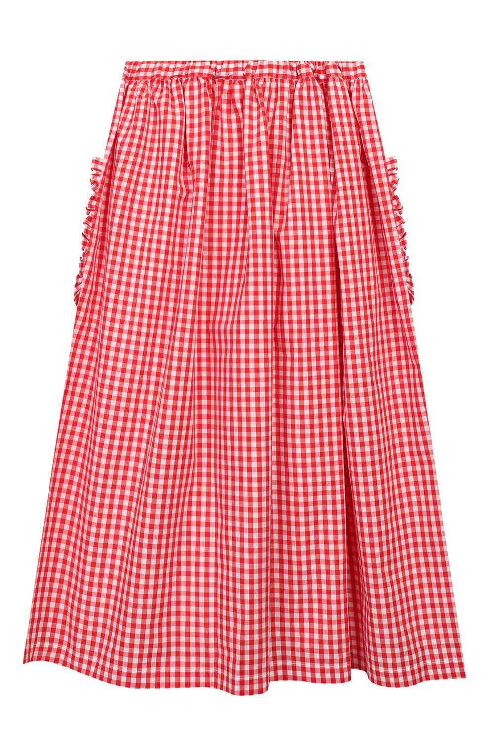Детская хлопковая юбка SONIA RYKIEL ENFANT красного цвета, арт. 20S1SK07 | Фото 2 (Случай: Повседневный; Материал внешний: Хлопок; Материал подклада: Хлопок; Ростовка одежда: 10 - 11 лет | 140 - 146см, 2 года | 92 см, 8 лет | 128 см)