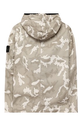 Детского ветровка с капюшоном STONE ISLAND хаки цвета по цене 26650 руб., арт. 721641337/10-12 | Фото 2 Детского ветровка с капюшоном STONE ISLAND хаки цвета, арт. 721641337/10-12 | Фото 2