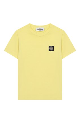 Детская хлопковая футболка STONE ISLAND желтого цвета по цене 4500 руб., арт. 721620147/6-8 | Фото 1 Детская хлопковая футболка STONE ISLAND желтого цвета, арт. 721620147/6-8 | Фото 1