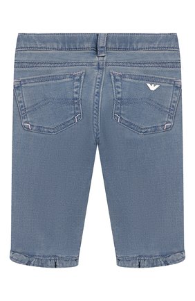 Детские джинсы EMPORIO ARMANI голубого цвета, арт. 3HEJ23/3D0VZ | Фото 2 (Материал внешний: Хлопок; Детали: На резинке; Ростовка одежда: 3 года | 98 см)