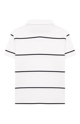 Детское хлопковое поло EMPORIO ARMANI белого цвета по цене 6710 руб., арт. 3H4F63/1JEQZ | Фото 2 Детское хлопковое поло EMPORIO ARMANI белого цвета, арт. 3H4F63/1JEQZ | Фото 2