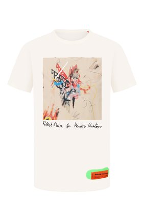 Мужская хлопковая футболка HERON PRESTON белого цвета по цене 21250 руб., арт. HMAA011S209140030188 | Фото 1 Мужская хлопковая футболка HERON PRESTON белого цвета, арт. HMAA011S209140030188 | Фото 1