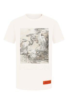Мужская хлопковая футболка HERON PRESTON белого цвета по цене 18900 руб., арт. HMAA011S209140220188 | Фото 1 Мужская хлопковая футболка HERON PRESTON белого цвета, арт. HMAA011S209140220188 | Фото 1