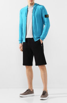 Мужская хлопковый кардиган STONE ISLAND голубого цвета по цене 29400 руб., арт. 7215530B0 | Фото 2 Мужская хлопковый кардиган STONE ISLAND голубого цвета, арт. 7215530B0 | Фото 2