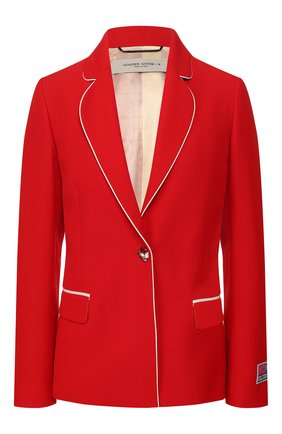 Женский жакет GOLDEN GOOSE DELUXE BRAND красного цвета по цене 58300 руб., арт. G36WP060.A2 | Фото 1 Женский жакет GOLDEN GOOSE DELUXE BRAND красного цвета, арт. G36WP060.A2 | Фото 1