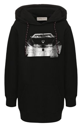 Женская хлопковое худи GOLDEN GOOSE DELUXE BRAND черного цвета по цене 29500 руб., арт. G36WP028.F2 | Фото 1 Женская хлопковое худи GOLDEN GOOSE DELUXE BRAND черного цвета, арт. G36WP028.F2 | Фото 1