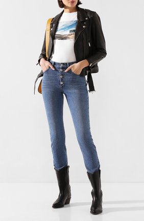 Женская хлопковая футболка GOLDEN GOOSE DELUXE BRAND белого цвета по цене 16050 руб., арт. G36WP024.I1 | Фото 2 Женская хлопковая футболка GOLDEN GOOSE DELUXE BRAND белого цвета, арт. G36WP024.I1 | Фото 2