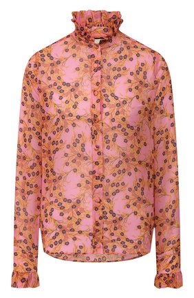Женская блузка ALEXIS розового цвета, арт. A4190111-5754 | Фото 1 (Рукава: Длинные; Материал внешний: Синтетический материал; Длина (для топов): Стандартные; Женское Кросс-КТ: Блуза-одежда; Принт: С принтом; Статус проверки: Проверена категория)