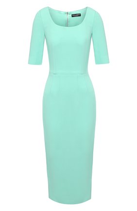 Женское платье DOLCE & GABBANA бирюзового цвета по цене 99500 руб., арт. F6H4PT/FURDV | Фото 1 Женское платье DOLCE & GABBANA бирюзового цвета, арт. F6H4PT/FURDV | Фото 1