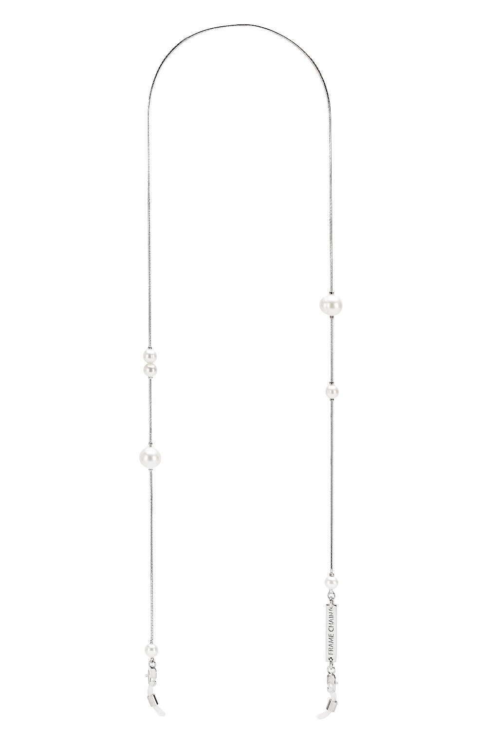 Женские цепочка для очков FRAME CHAIN серебряного цвета, арт. DR0P PEARL WHITE | Фото 1
