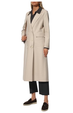 Женские замшевые лоферы LORO PIANA темно-коричневого цвета по цене 56300 руб., арт. FAE5444 | Фото 2 Женские замшевые лоферы LORO PIANA темно-коричневого цвета, арт. FAE5444 | Фото 2