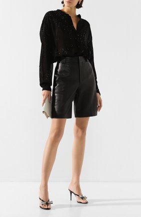Женские кожаные мюли lexi SAINT LAURENT черного цвета по цене 63800 руб., арт. 606419/EX7I0 | Фото 2 Женские кожаные мюли lexi SAINT LAURENT черного цвета, арт. 606419/EX7I0 | Фото 2