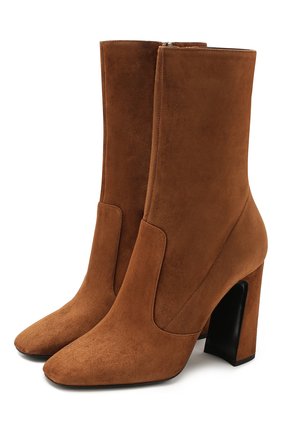 Женские замшевые ботильоны maddie SAINT LAURENT коричневого цвета по цене 63800 руб., арт. 606297/0LI00 | Фото 1 Женские замшевые ботильоны maddie SAINT LAURENT коричневого цвета, арт. 606297/0LI00 | Фото 1