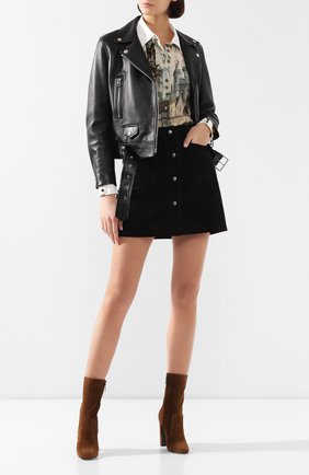 Женские замшевые ботильоны maddie SAINT LAURENT коричневого цвета по цене 63800 руб., арт. 606297/0LI00 | Фото 2 Женские замшевые ботильоны maddie SAINT LAURENT коричневого цвета, арт. 606297/0LI00 | Фото 2