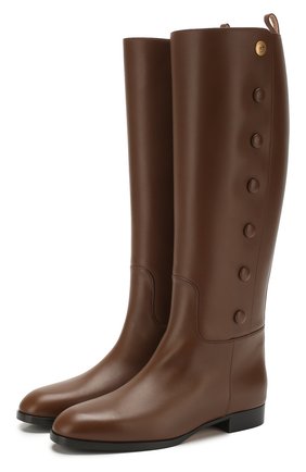 Женские кожаные сапоги GUCCI коричневого цвета по цене 103500 руб., арт. 598170/A3N00 | Фото 1 Женские кожаные сапоги GUCCI коричневого цвета, арт. 598170/A3N00 | Фото 1