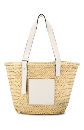 Женский сумка basket LOEWE бежевого цвета, арт. A223S92X04 | Фото 1 (Размер: large; Материал: Растительное волокно; Сумки-технические: Сумки top-handle)