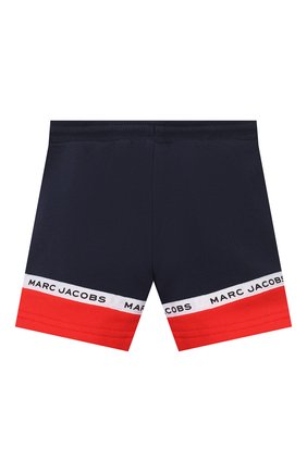 Детские хлопковые шорты MARC JACOBS (THE) темно-синего цвета по цене 6220 руб., арт. W04178 | Фото 2 Детские хлопковые шорты MARC JACOBS (THE) темно-синего цвета, арт. W04178 | Фото 2 (Материал внешний: Хлопок)