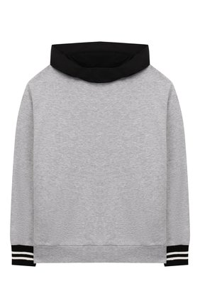 Детский хлопковое худи FENDI серого цвета по цене 24500 руб., арт. JMH118/5V0/3A-6A | Фото 1 Детский хлопковое худи FENDI серого цвета, арт. JMH118/5V0/3A-6A | Фото 1