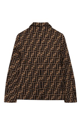 Детский хлопковый пиджак FENDI коричневого цвета по цене 54900 руб., арт. JMA184/A6A6/3A-6A | Фото 2 Детский хлопковый пиджак FENDI коричневого цвета, арт. JMA184/A6A6/3A-6A | Фото 2