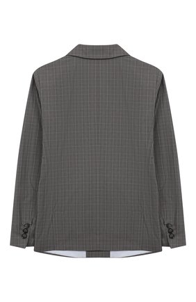 Детский хлопковый пиджак EMPORIO ARMANI серого цвета по цене 31150 руб., арт. 3H4GJ4/4N3KZ | Фото 2 Детский хлопковый пиджак EMPORIO ARMANI серого цвета, арт. 3H4GJ4/4N3KZ | Фото 2