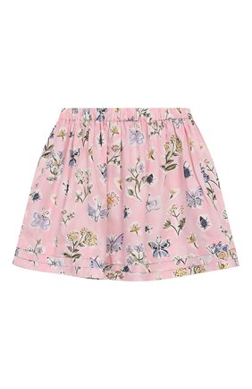 Детская хлопковая юбка IL GUFO розового цвета, арт. P20GN172C4059/2A-4A | Фото 2 (Материал внешний: Хлопок; Случай: Повседневный; Ростовка одежда: 18 мес | 86 см, 2 года | 92 см, 3 года | 98 см)