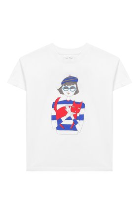 Детская хлопковая футболка SONIA RYKIEL ENFANT белого цвета по цене 5150 руб., арт. 20S1TS31 | Фото 1 Детская хлопковая футболка SONIA RYKIEL ENFANT белого цвета, арт. 20S1TS31 | Фото 1