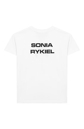 Детская хлопковая футболка SONIA RYKIEL ENFANT белого цвета по цене 5150 руб., арт. 20S1TS31 | Фото 2 Детская хлопковая футболка SONIA RYKIEL ENFANT белого цвета, арт. 20S1TS31 | Фото 2