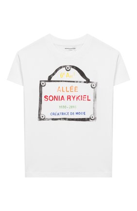 Детская хлопковая футболка SONIA RYKIEL ENFANT белого цвета по цене 8425 руб., арт. 20S1TS09 | Фото 1 Детская хлопковая футболка SONIA RYKIEL ENFANT белого цвета, арт. 20S1TS09 | Фото 1