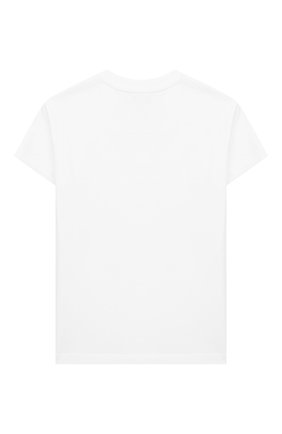 Детская хлопковая футболка SONIA RYKIEL ENFANT белого цвета по цене 8425 руб., арт. 20S1TS09 | Фото 2 Детская хлопковая футболка SONIA RYKIEL ENFANT белого цвета, арт. 20S1TS09 | Фото 2