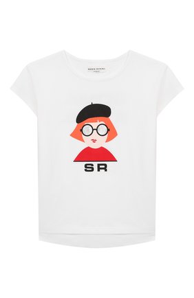 Детская хлопковая футболка SONIA RYKIEL ENFANT белого цвета по цене 5150 руб., арт. 20S1TS02 | Фото 1 Детская хлопковая футболка SONIA RYKIEL ENFANT белого цвета, арт. 20S1TS02 | Фото 1