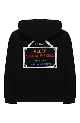 Детский хлопковая толстовка SONIA RYKIEL ENFANT черного цвета по цене 13500 руб., арт. 20S1FL13 | Фото 2 Детский хлопковая толстовка SONIA RYKIEL ENFANT черного цвета, арт. 20S1FL13 | Фото 2