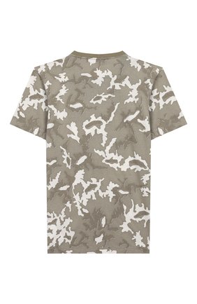 Детская хлопковая футболка STONE ISLAND хаки цвета по цене 5760 руб., арт. 721621650/6-8 | Фото 2 Детская хлопковая футболка STONE ISLAND хаки цвета, арт. 721621650/6-8 | Фото 2
