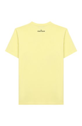 Детская хлопковая футболка STONE ISLAND желтого цвета по цене 5400 руб., арт. 721621059/10-12 | Фото 2 Детская хлопковая футболка STONE ISLAND желтого цвета, арт. 721621059/10-12 | Фото 2