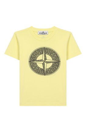 Детская хлопковая футболка STONE ISLAND желтого цвета по цене 4995 руб., арт. 721621059/6-8 | Фото 1 Детская хлопковая футболка STONE ISLAND желтого цвета, арт. 721621059/6-8 | Фото 1