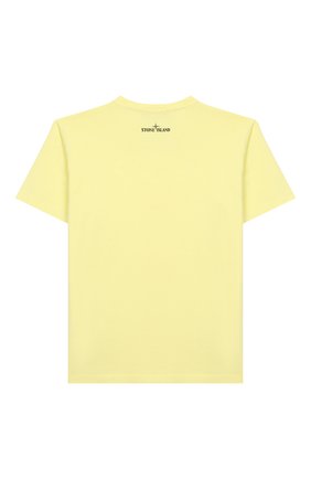 Детская хлопковая футболка STONE ISLAND желтого цвета по цене 4995 руб., арт. 721621059/6-8 | Фото 2 Детская хлопковая футболка STONE ISLAND желтого цвета, арт. 721621059/6-8 | Фото 2