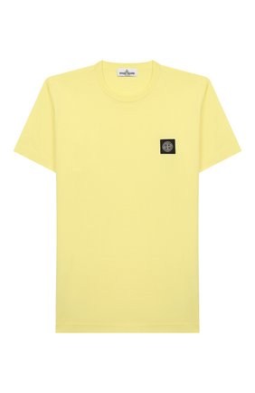 Детская хлопковая футболка STONE ISLAND желтого цвета по цене 4860 руб., арт. 721620147/10-12 | Фото 1 Детская хлопковая футболка STONE ISLAND желтого цвета, арт. 721620147/10-12 | Фото 1