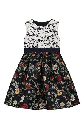 Детское платье OSCAR DE LA RENTA синего цвета по цене 45350 руб., арт. 20SGN606LDX | Фото 1 Детское платье OSCAR DE LA RENTA синего цвета, арт. 20SGN606LDX | Фото 1 (Материал внешний: Синтетический материал; Рукава: Без рукавов, Короткие; Случай: Повседневный; Ростовка одежда: 4 года | 104 см, 6 лет | 116 см)