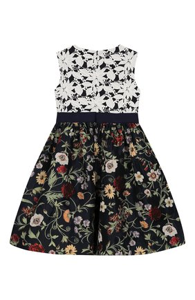 Детское платье OSCAR DE LA RENTA синего цвета по цене 45350 руб., арт. 20SGN606LDX | Фото 2 Детское платье OSCAR DE LA RENTA синего цвета, арт. 20SGN606LDX | Фото 2 (Материал внешний: Синтетический материал; Рукава: Без рукавов, Короткие; Случай: Повседневный; Ростовка одежда: 4 года | 104 см, 6 лет | 116 см)